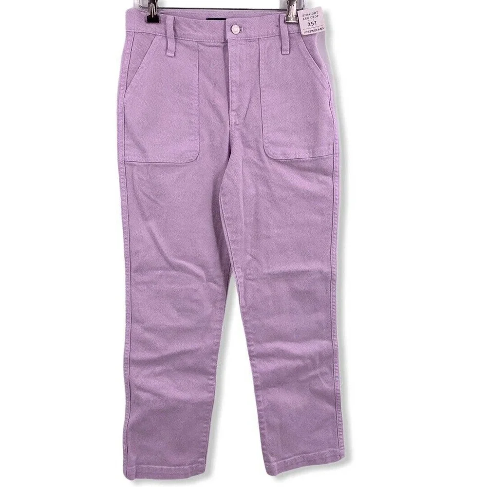 J Crew Garment Dyed Straight Leg Crop New 25 Tall